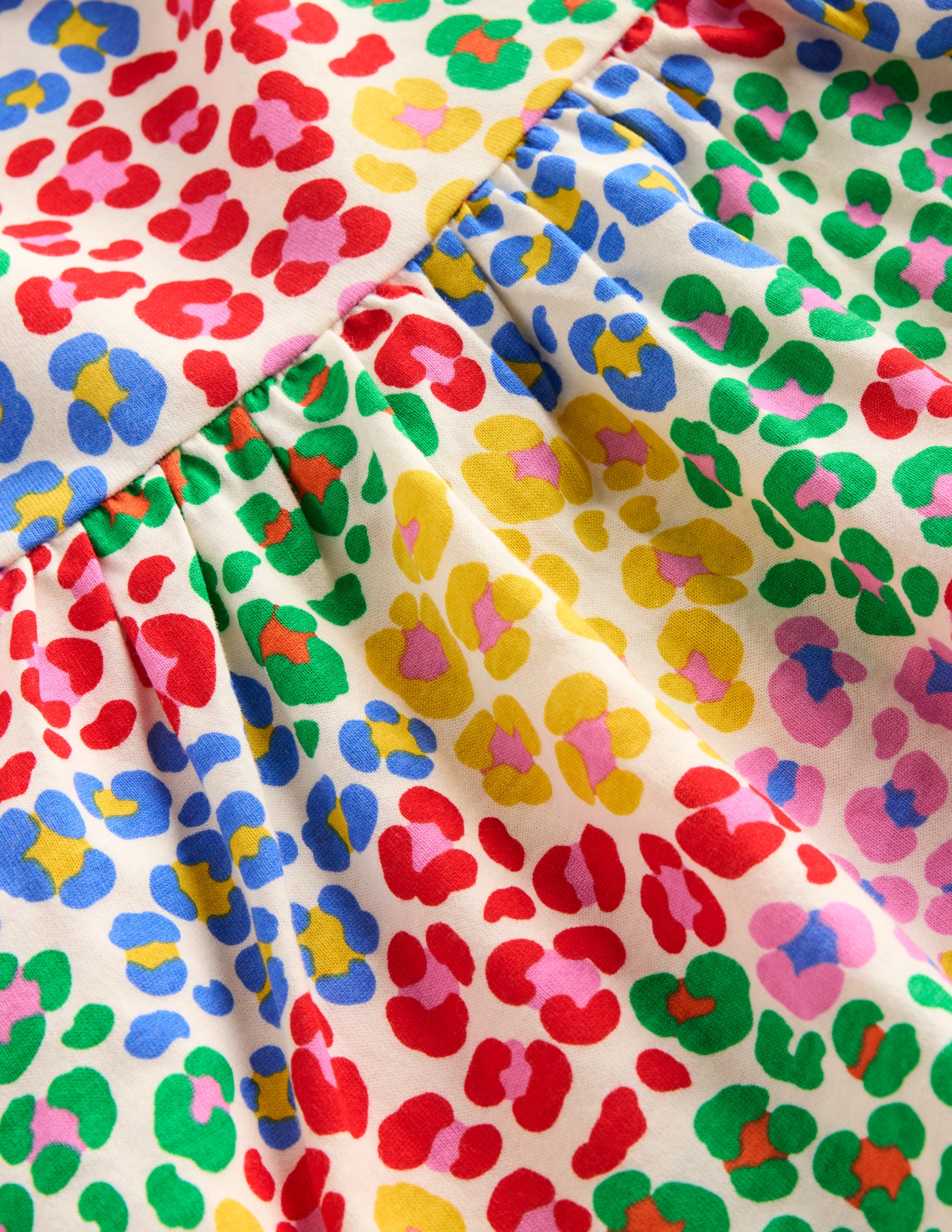 Posie Kleid mit Rüschenärmeln-Bunt, Regenbogenfarbenes Leopardenmuster - Image 3