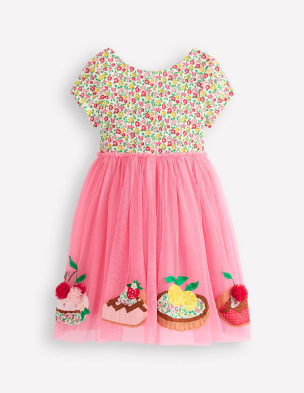 Ami Tüllkleid mit Applikationen-Lachsrosa Desserts