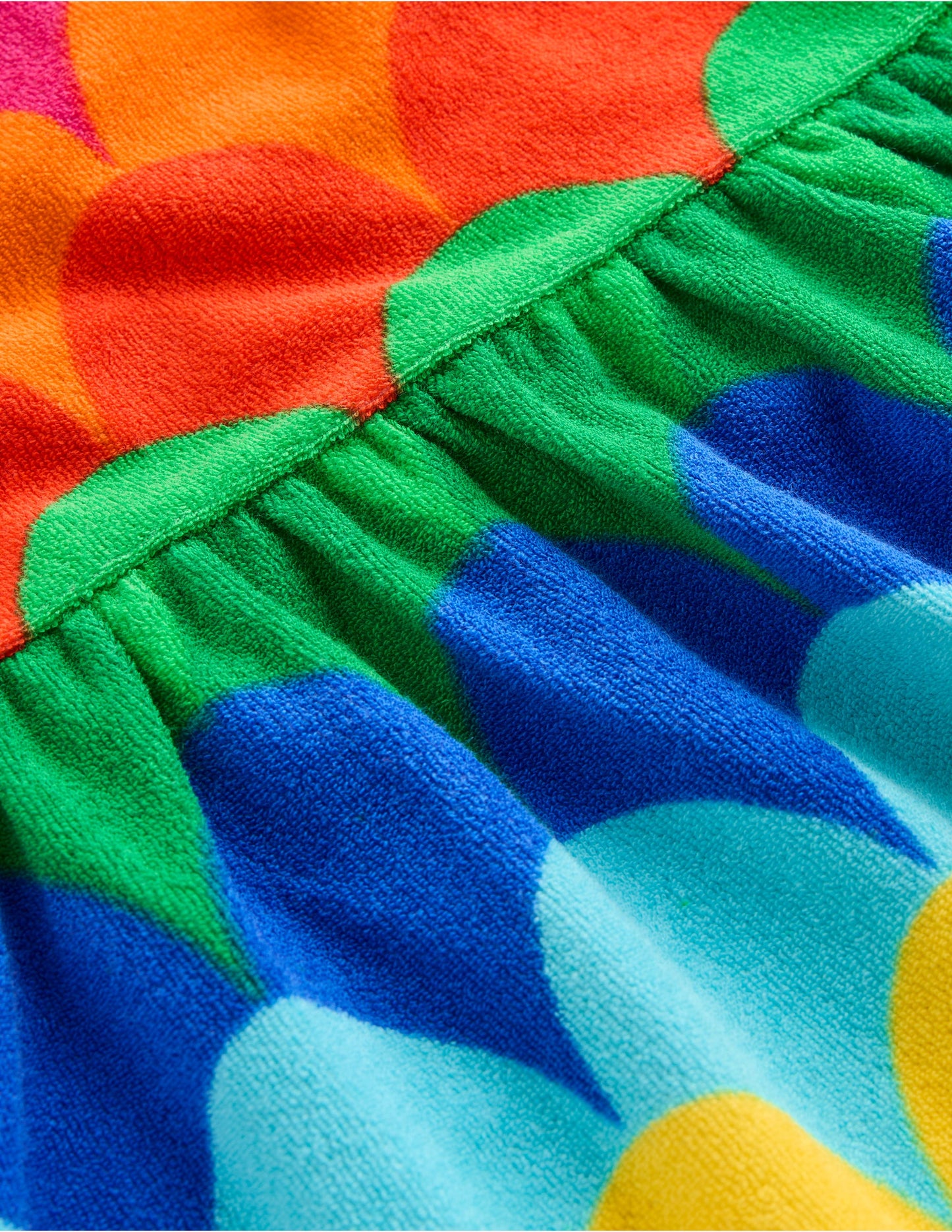 Ariel Frotteekleid zum Herumwirbeln-Bunt Muscheln Streifen