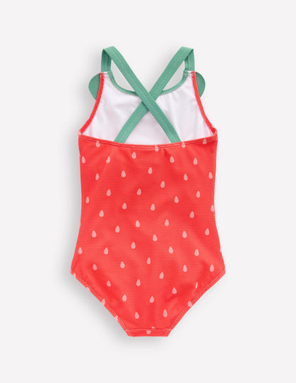 Maillot de bain fun à dos croisé-Fraise-2