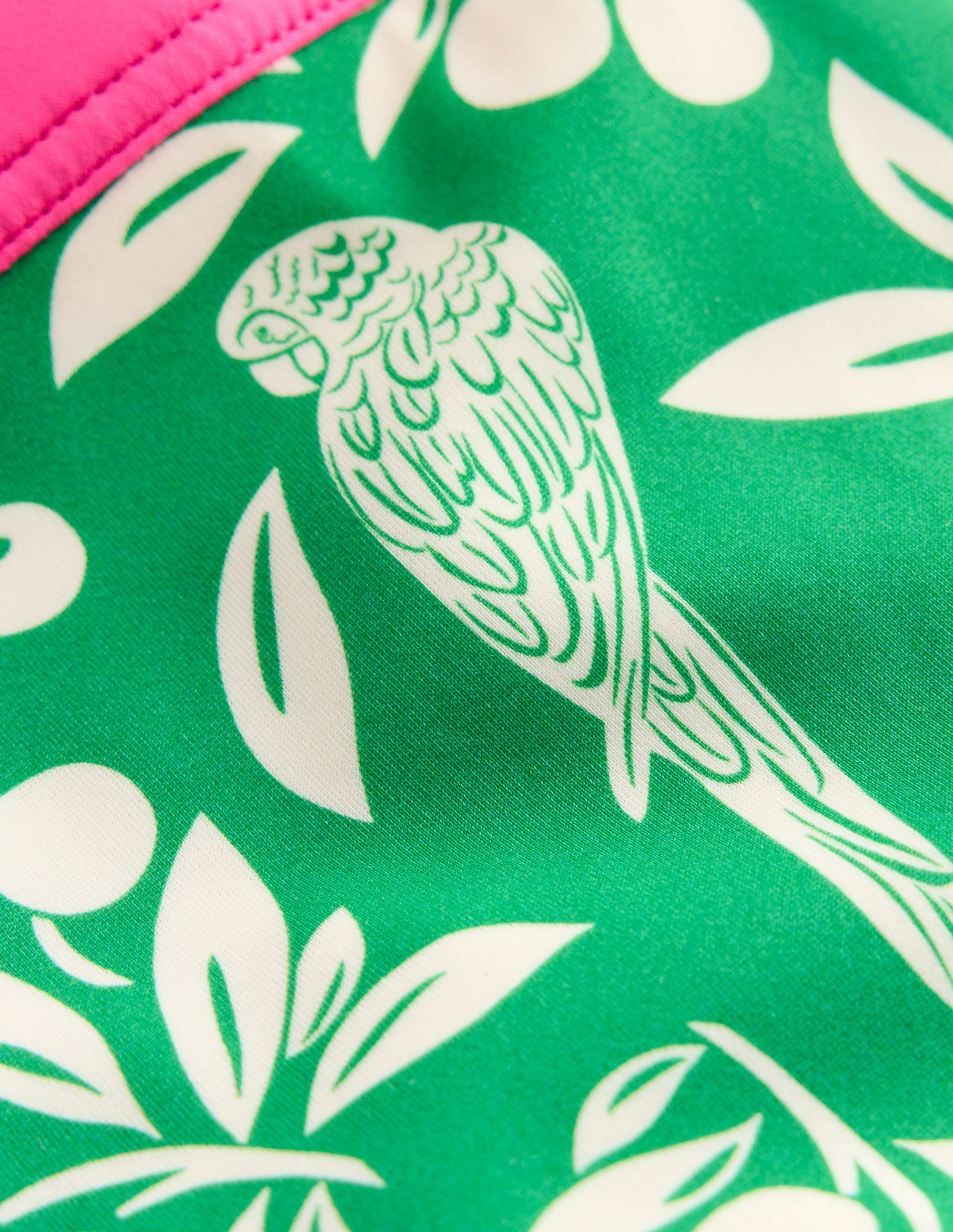 Patterned Swim Shorts-Rich Emerald Parrot Palm - Image 3