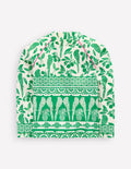 Gemustertes Badeshirt mit UV-Schutz-Smaragdgrün Papagei Palme