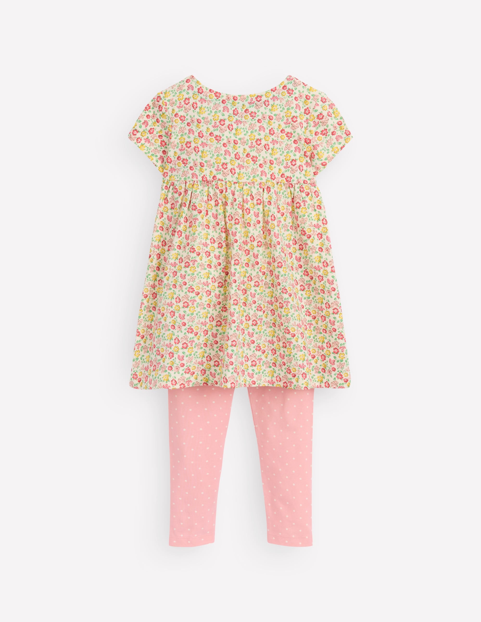 Short-sleeved print tunic set-Multi Summer Flowerbed - Image 2