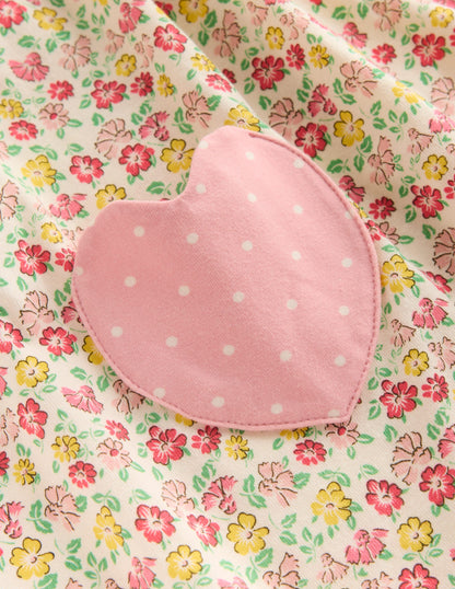 Ensemble avec tunique à manches courtes imprimée-Motif Summer Flowerbed multi-3