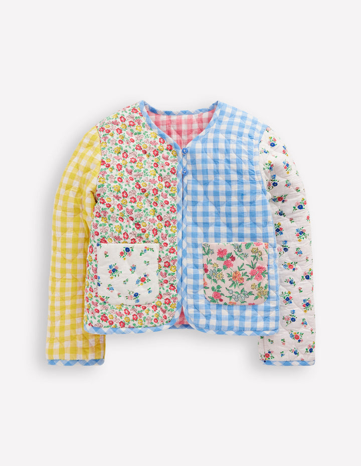 Aurore Wendejacke-Patchwork-Blumen