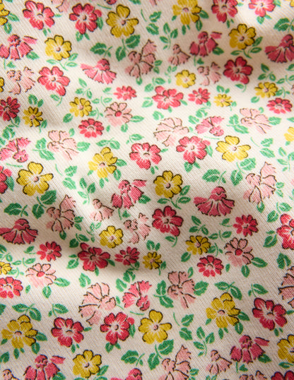 Kuscheliger, kurzer Schlafanzug-Bunt Sommer Blumenbeet