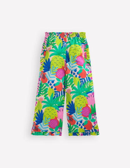 Nostalgische Rüschenhose-Bunt, Tropische Früchte
