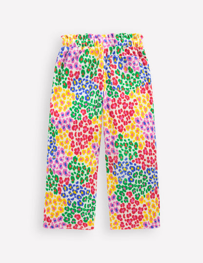 Frottee-Hose-Bunt, Regenbogenfarbenes Leopardenmuster