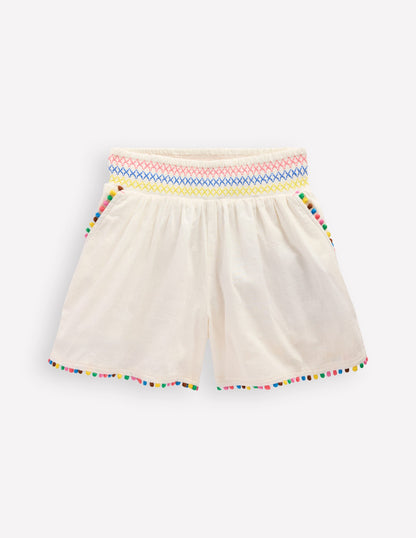 Shorts zum Hineinschlüpfen-Sanftes Naturweiß