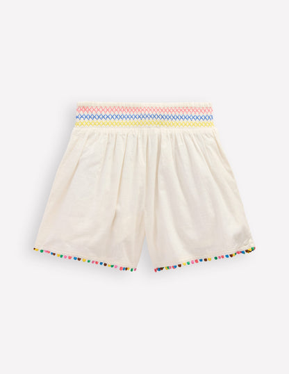 Shorts zum Hineinschlüpfen-Sanftes Naturweiß