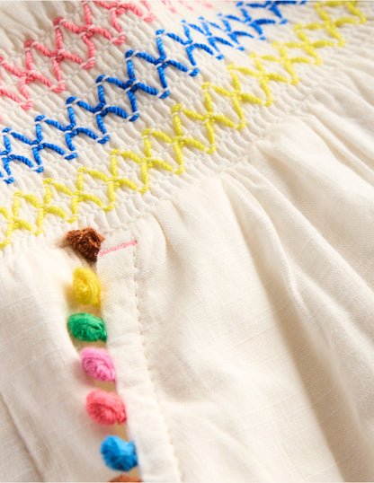 Shorts zum Hineinschlüpfen-Sanftes Naturweiß