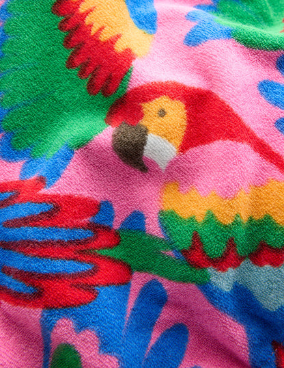 Towelling Top-Multi Rainbow Parrot