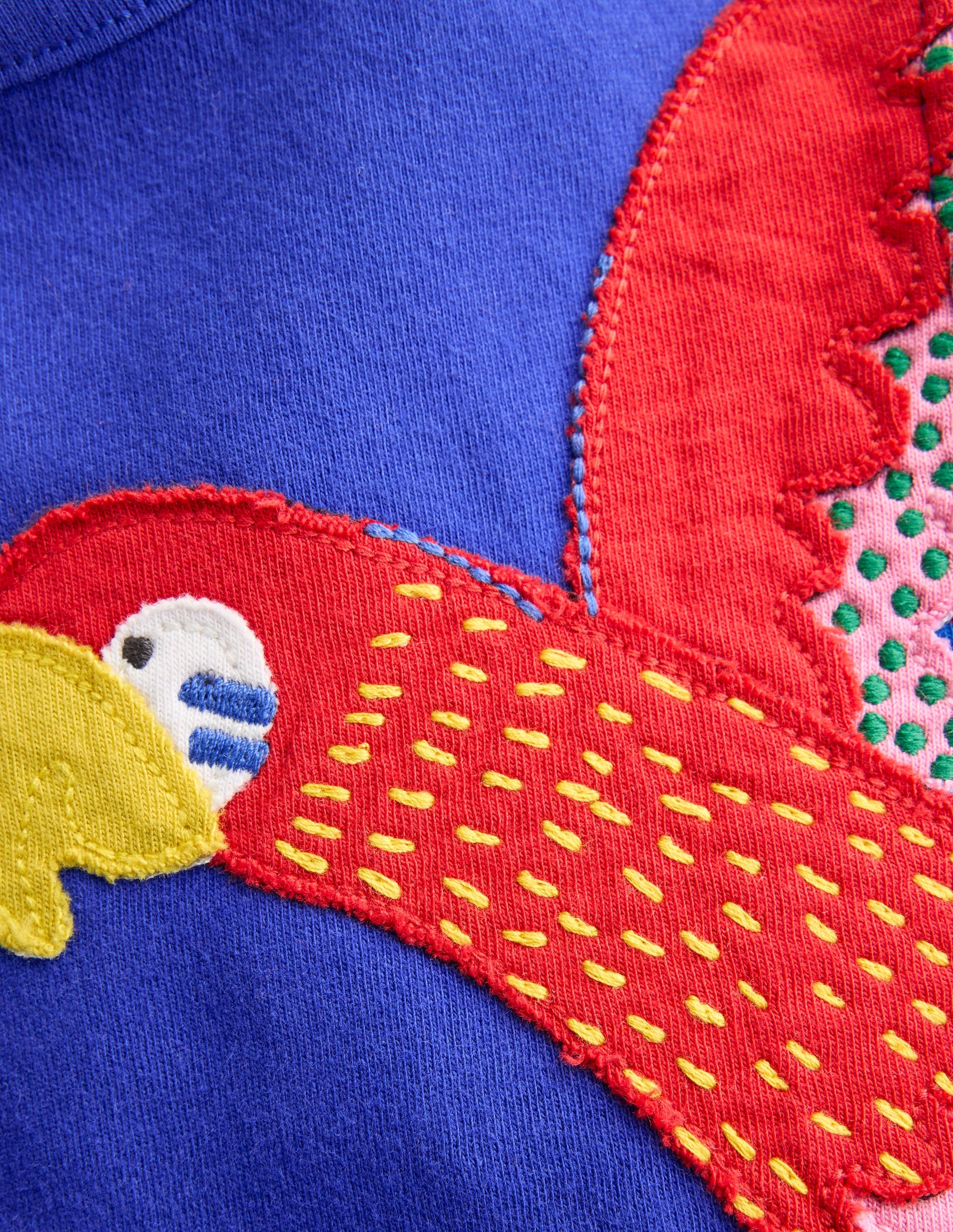 T-Shirt mit Flatterärmeln-Leuchtendes Blau Papagei - Image 3