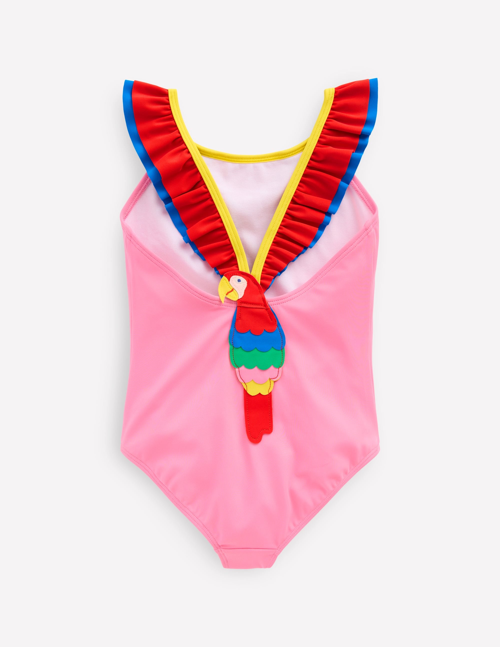 Hallie Frill Strap Swimsuit-Strawberry Pink Parrot - Image 2