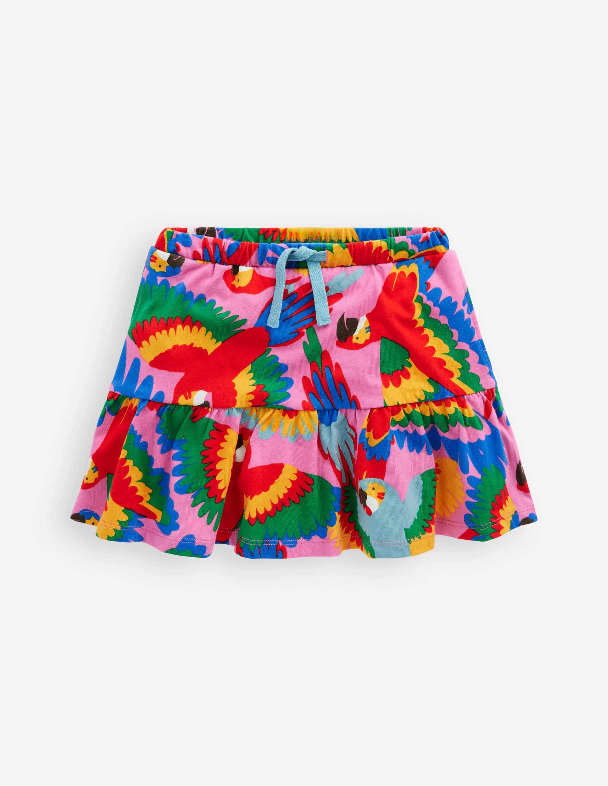 Jupe-short volantée en jersey-Perroquet arc-en-ciel multi - Image 1