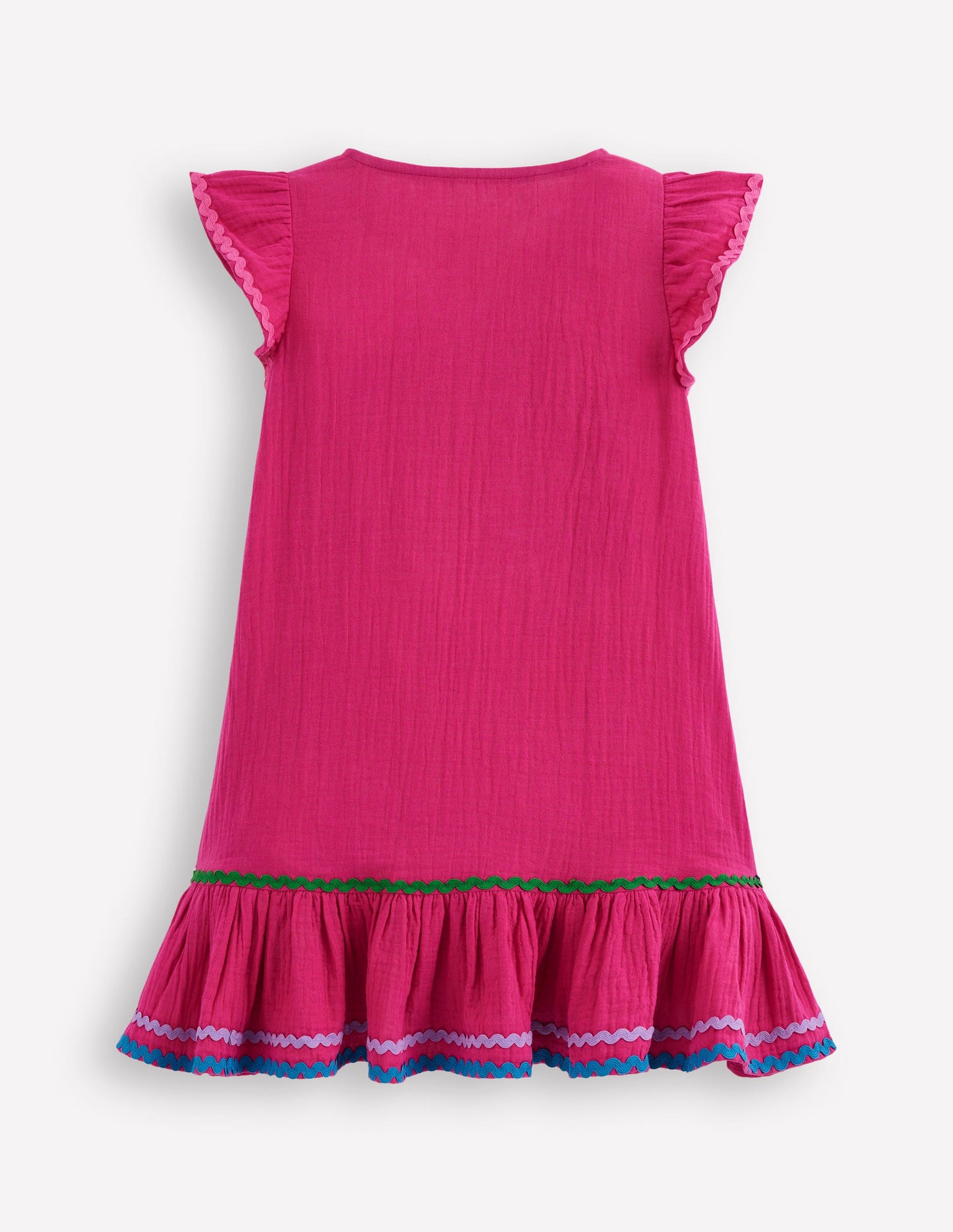 Emmy Gewebtes Strandkleid-Himbeerrosa