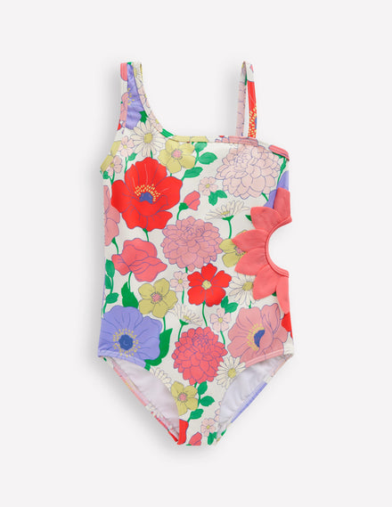 Lettice Badeanzug mit Cut-out-Bunt Sommergarten