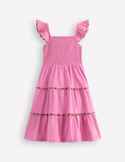 Addison Kleid mit Bommeln zum Herumwirbeln-Blasspink