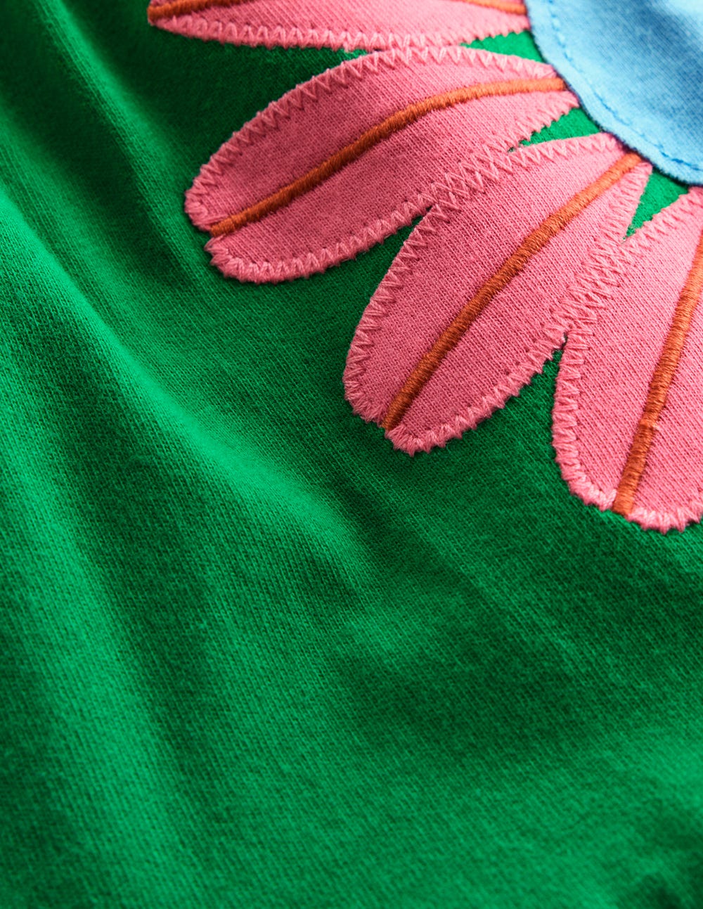 Robe motif pêle-mêle Enola en jersey-Fleurs émeraude profond