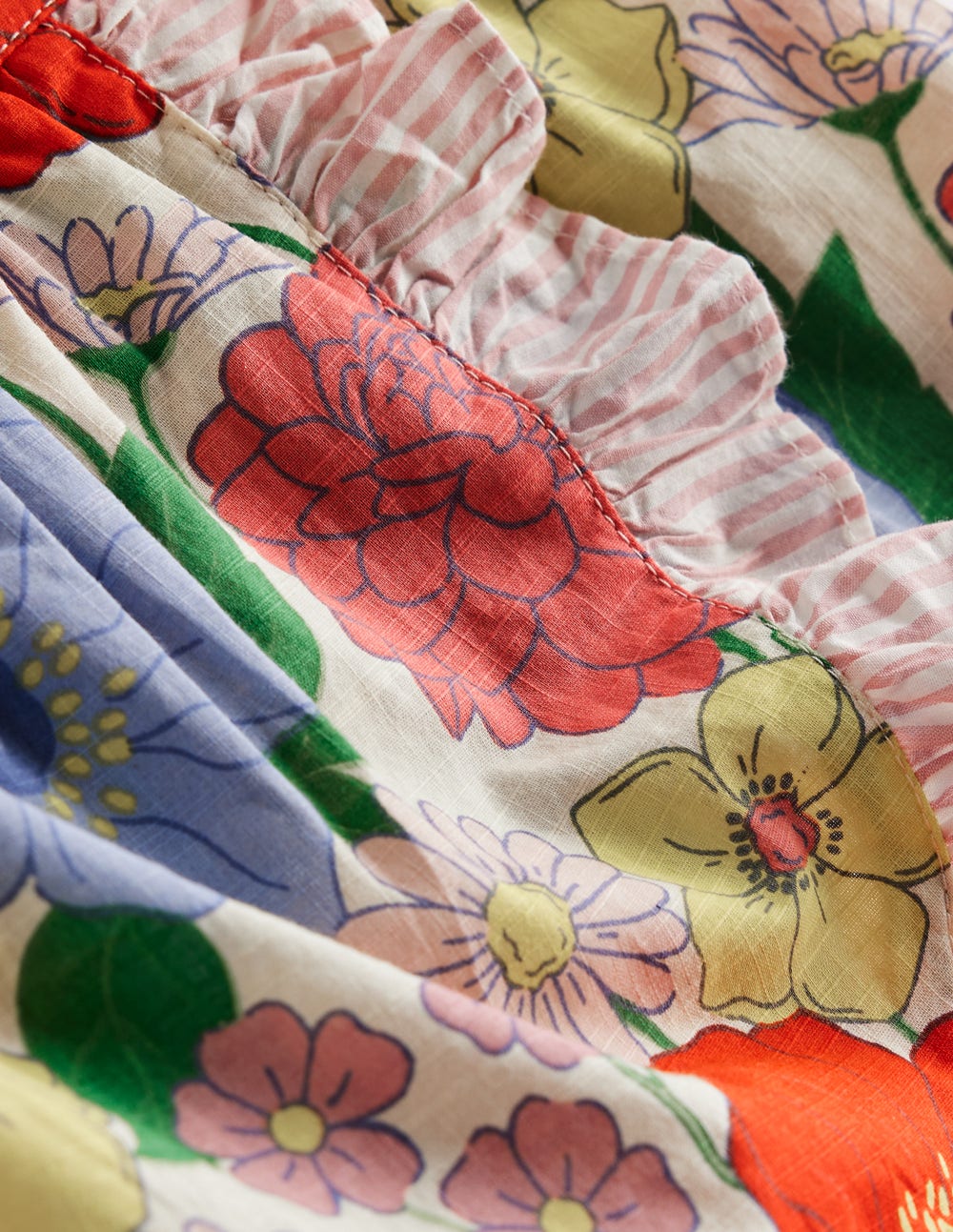 Jupe-short portefeuille à volants-Motif Summer Garden multi - Image 3
