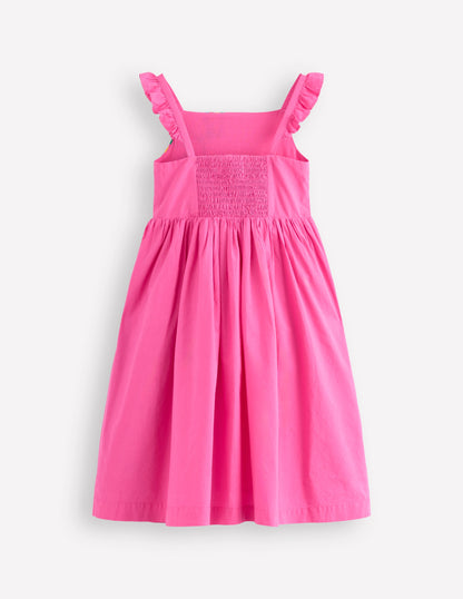 Annalisa Sommerkleid mit Applikation-Sorbetrosa Vögel
