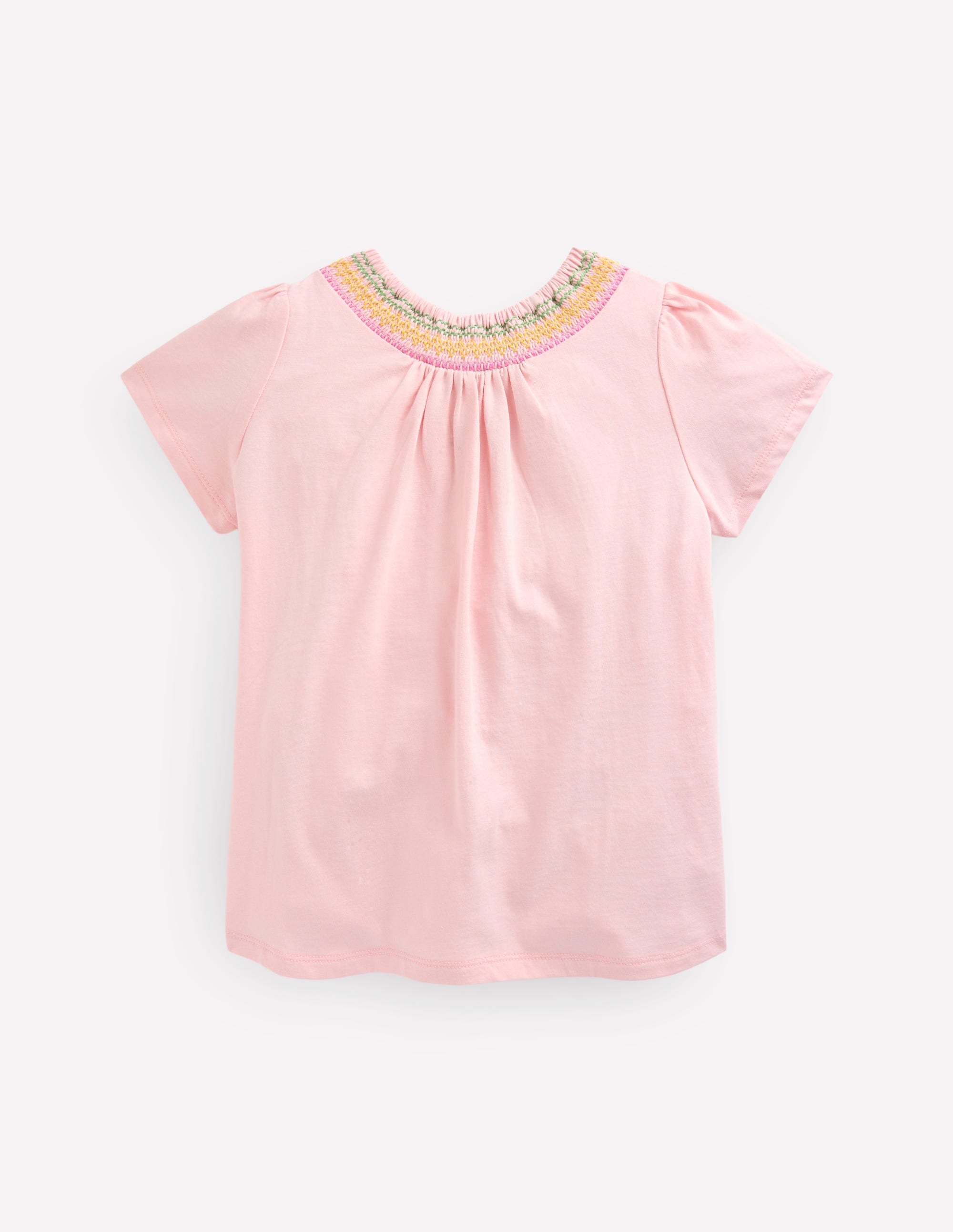 Top smocké en jersey-Rose craie - Image 2