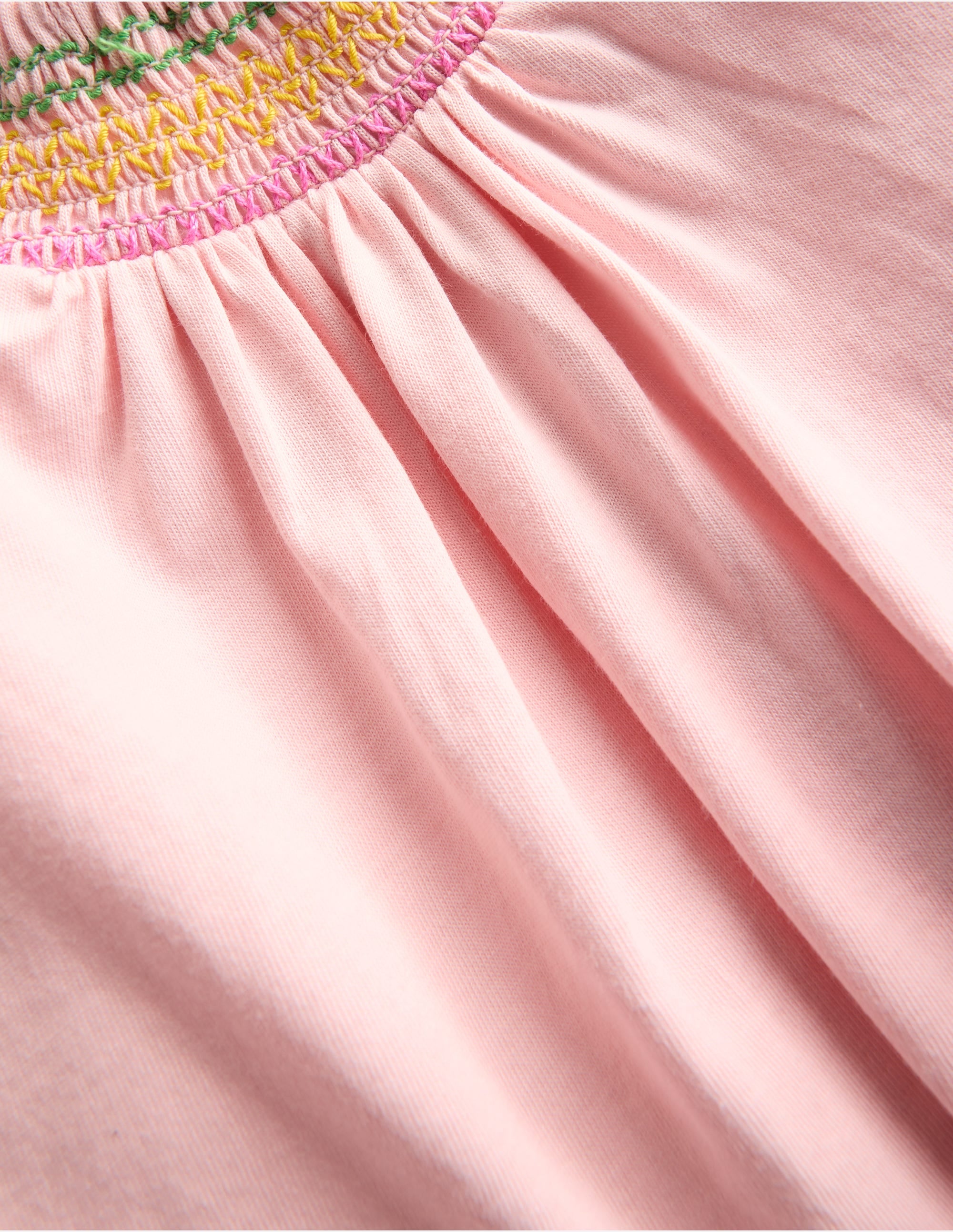 Top smocké en jersey-Rose craie - Image 3
