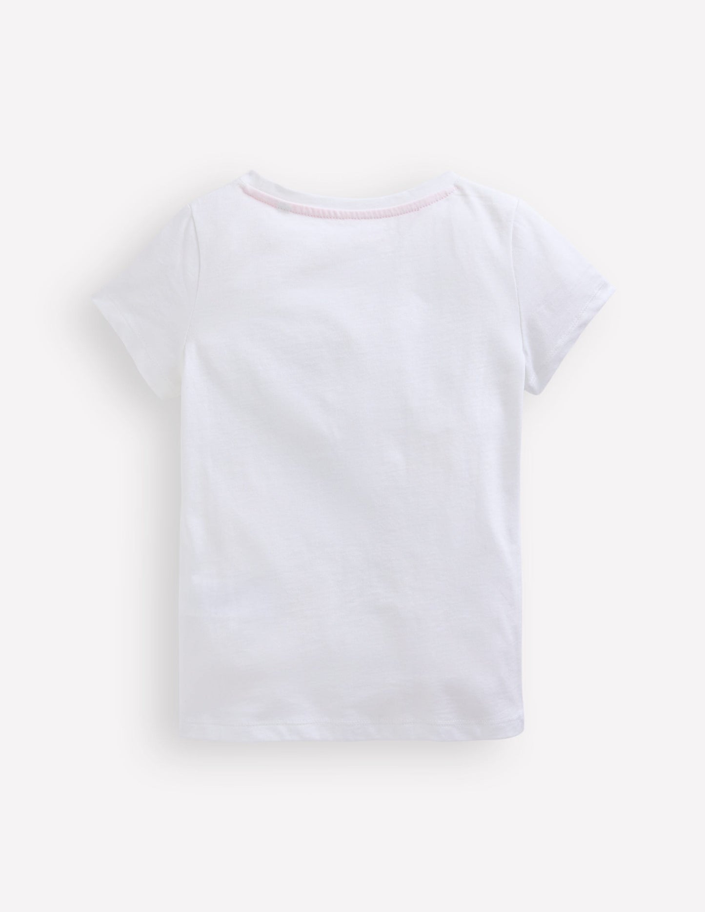 Bay Bouclé-T-Shirt-Weiß Vögel