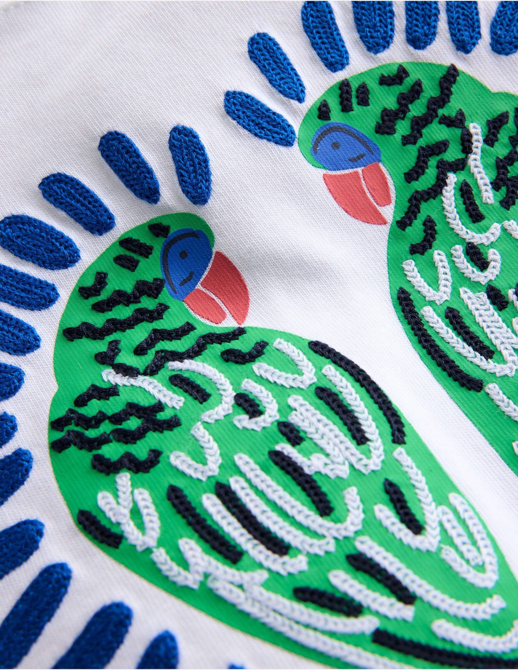 T-shirt Bay en bouclé-Blanc Oiseaux - Image 6