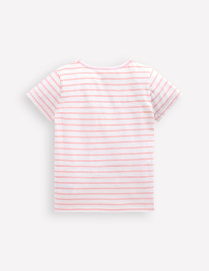 Bay Bouclé-T-Shirt-Streifen Schleifen-2