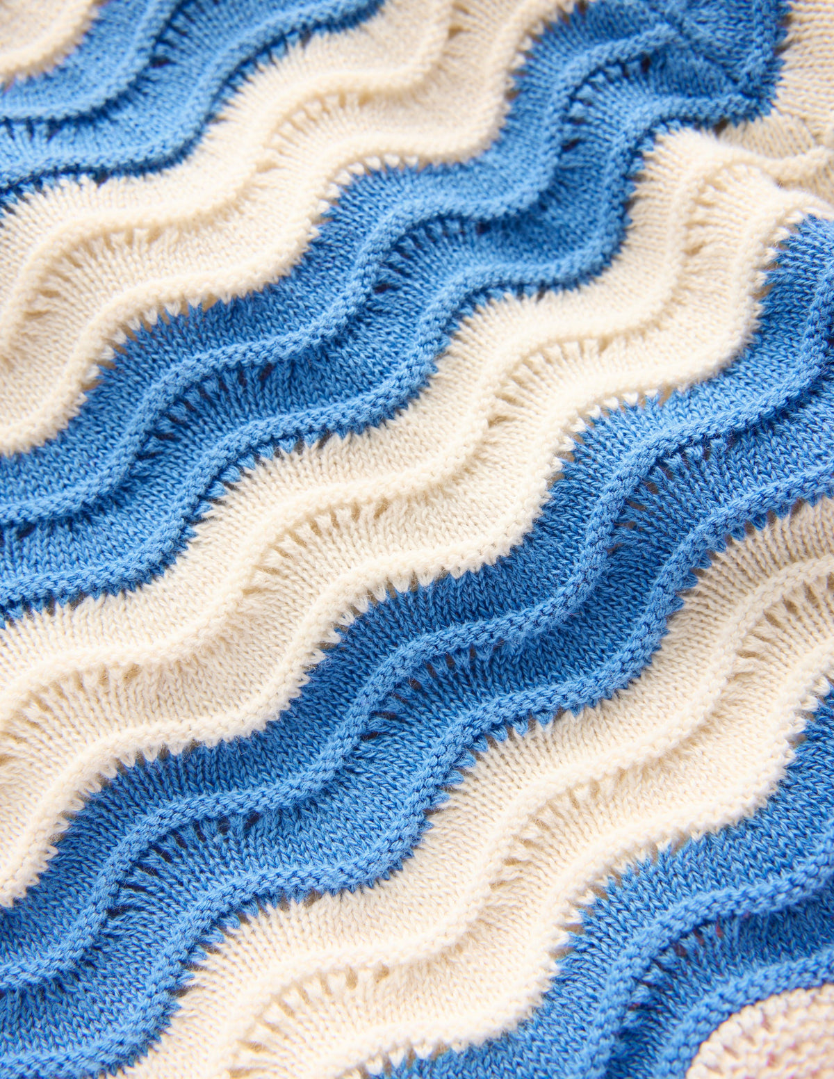 Strick-Shorts-Blau/Naturweiß Streifen - Image 3