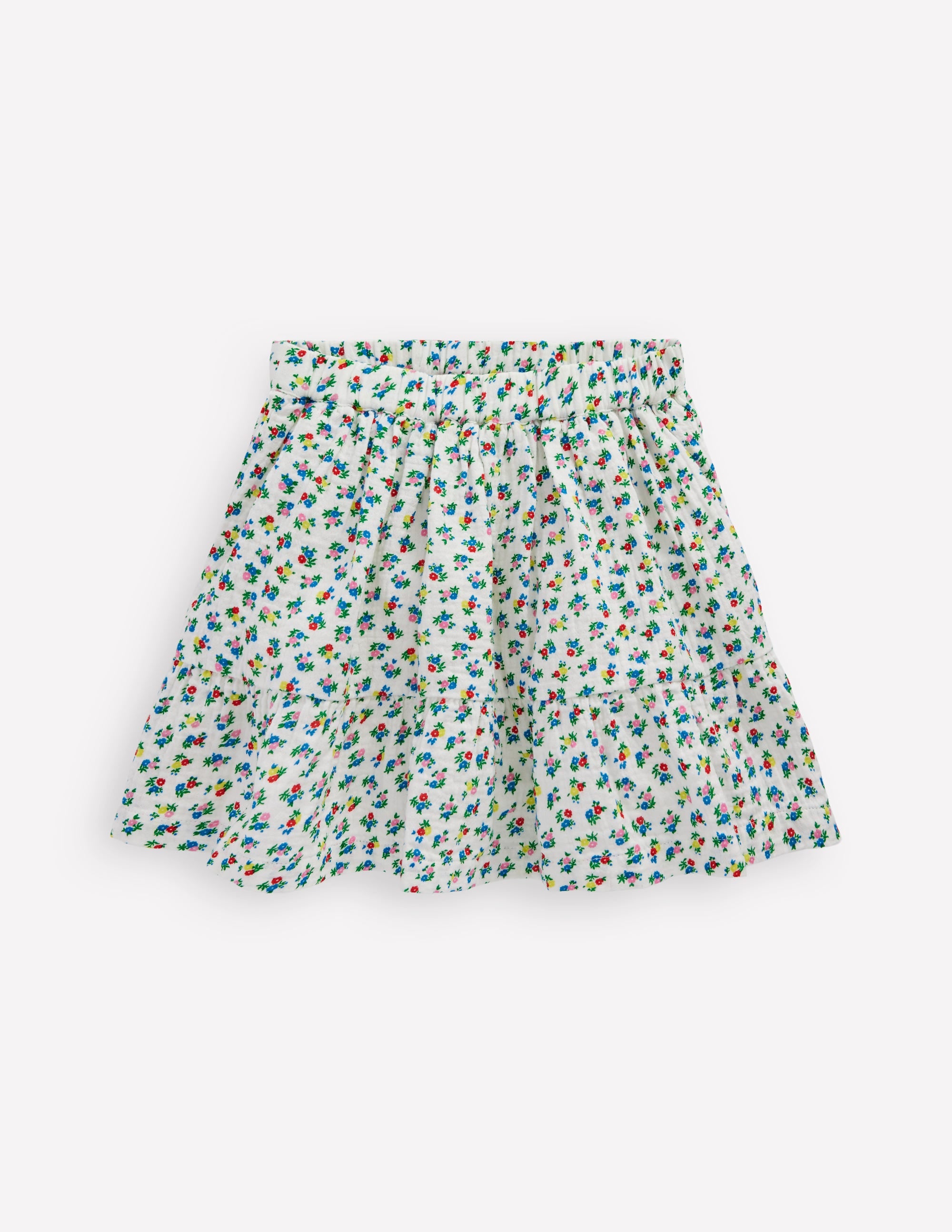 Double Cloth Printed Skirt-Soft Ivory Ditsy Floral - Image 1