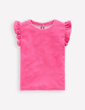 Lockeres Frottee-Oberteil-Sorbet-Rosa