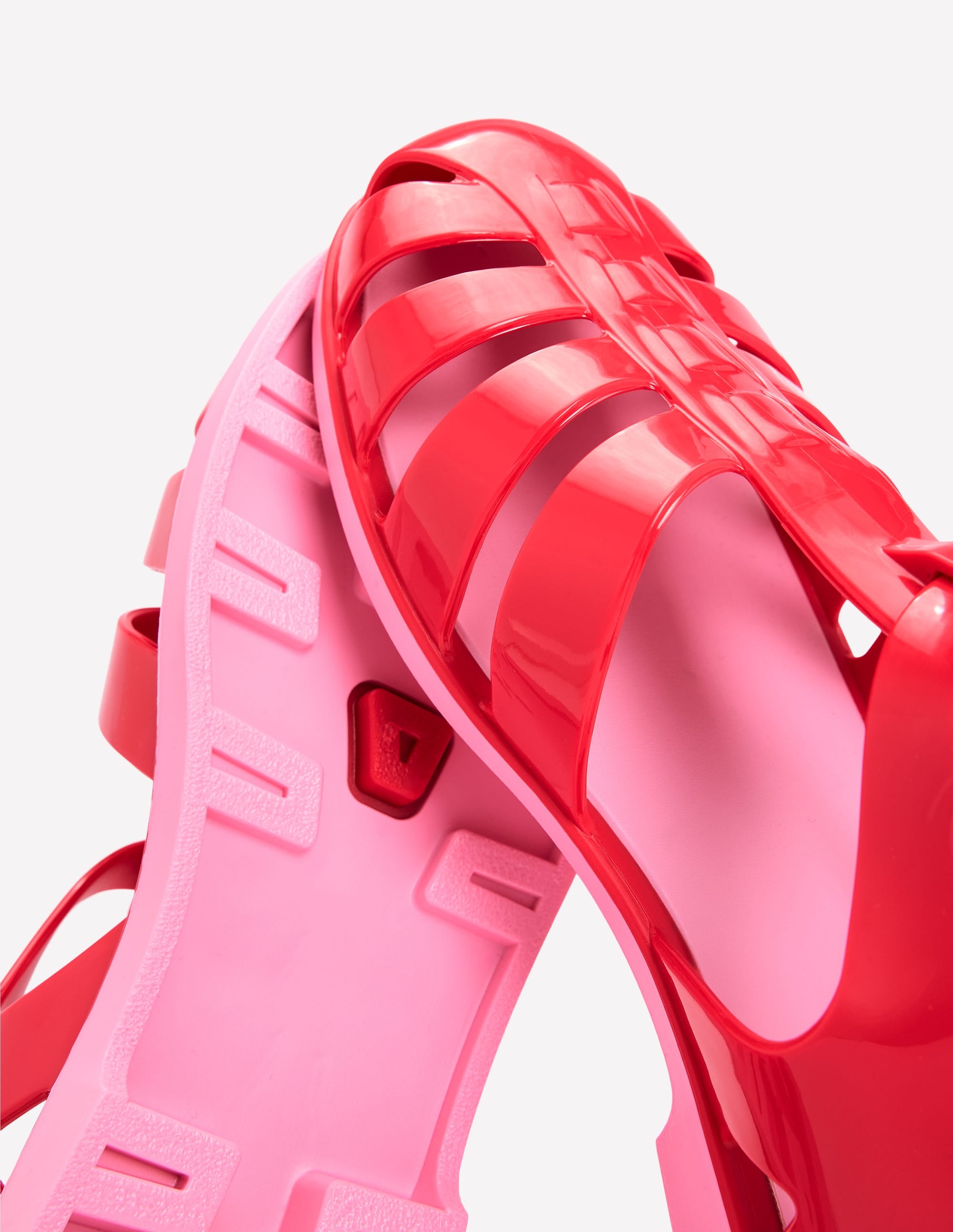 Jelly-Schuhe-Briefkastenrot/Sanftes Rosa - Image 5
