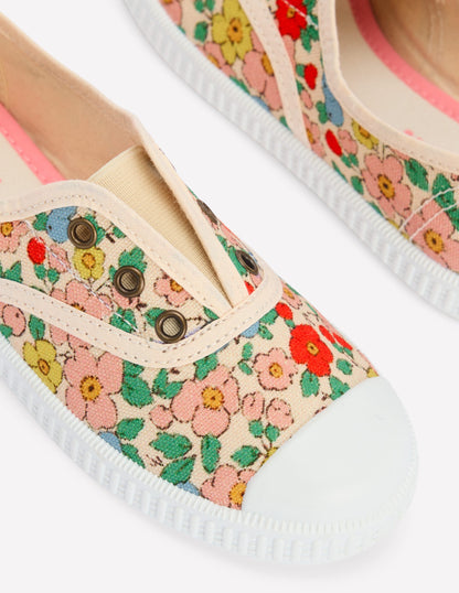 Chaussures sans lacets en toile à enfiler-Bunt Floral