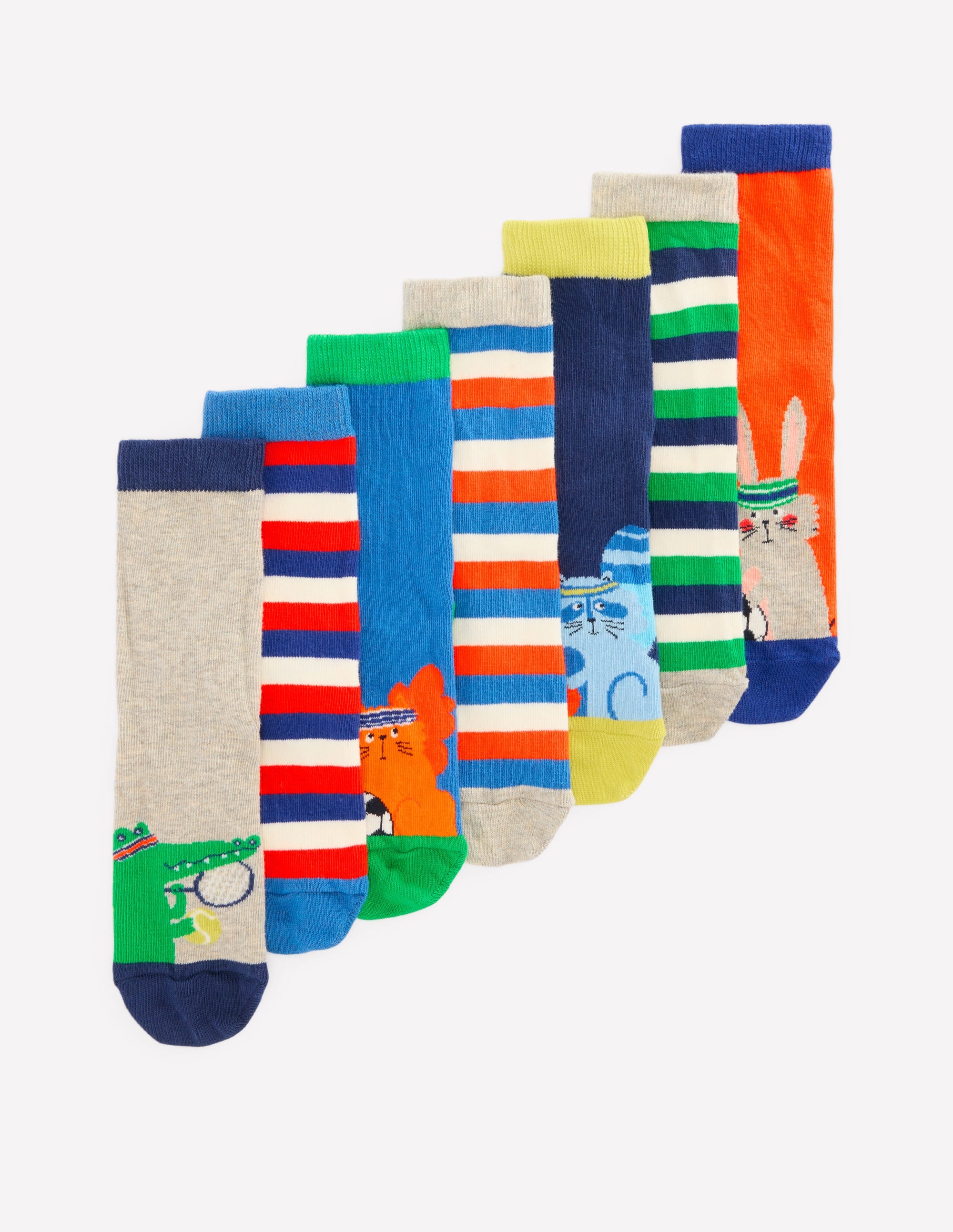 Socks 7 Pack-Sporty Animals - Image 1