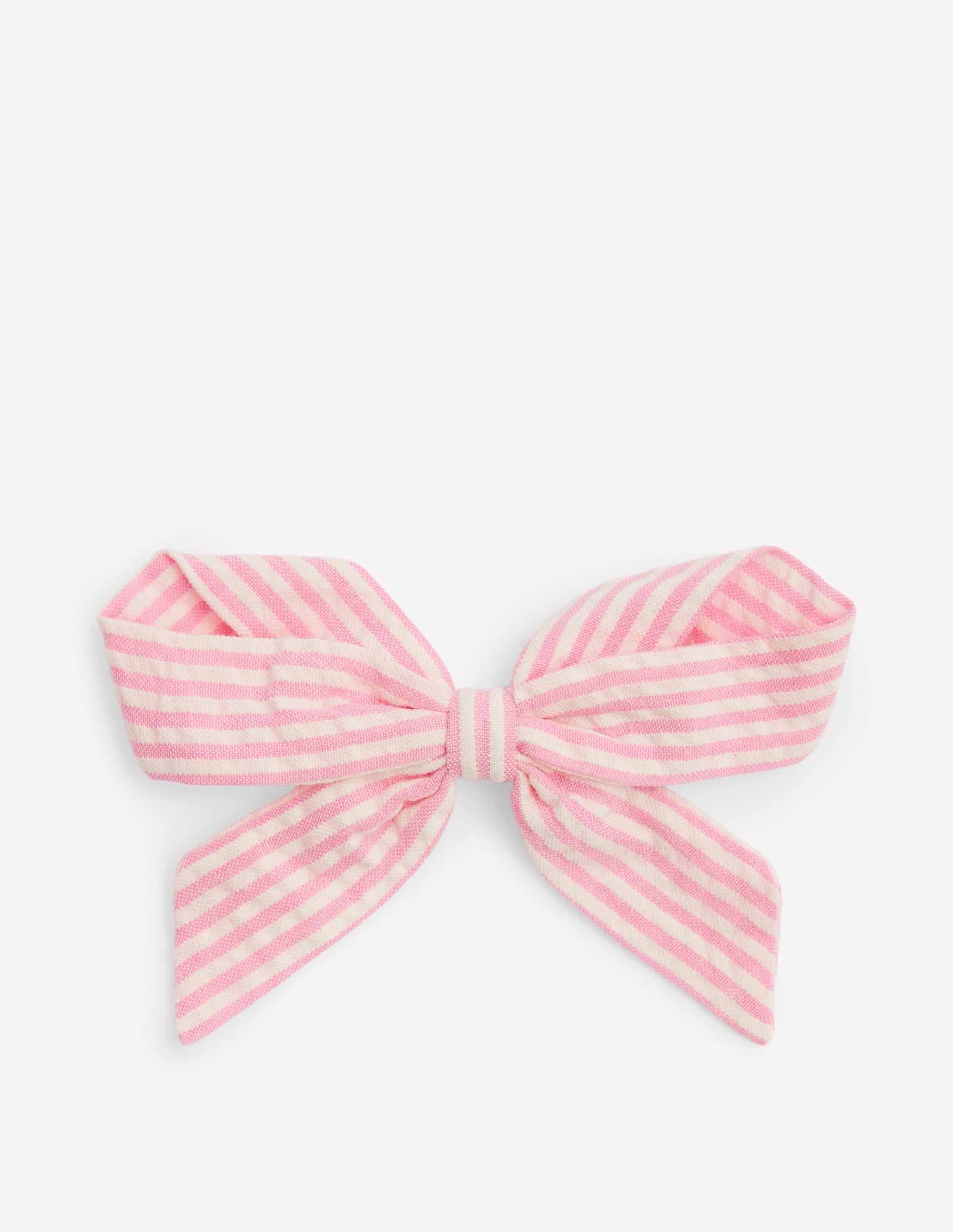 Gestreifte Haarschleife-Rosa Drillich - Image 1