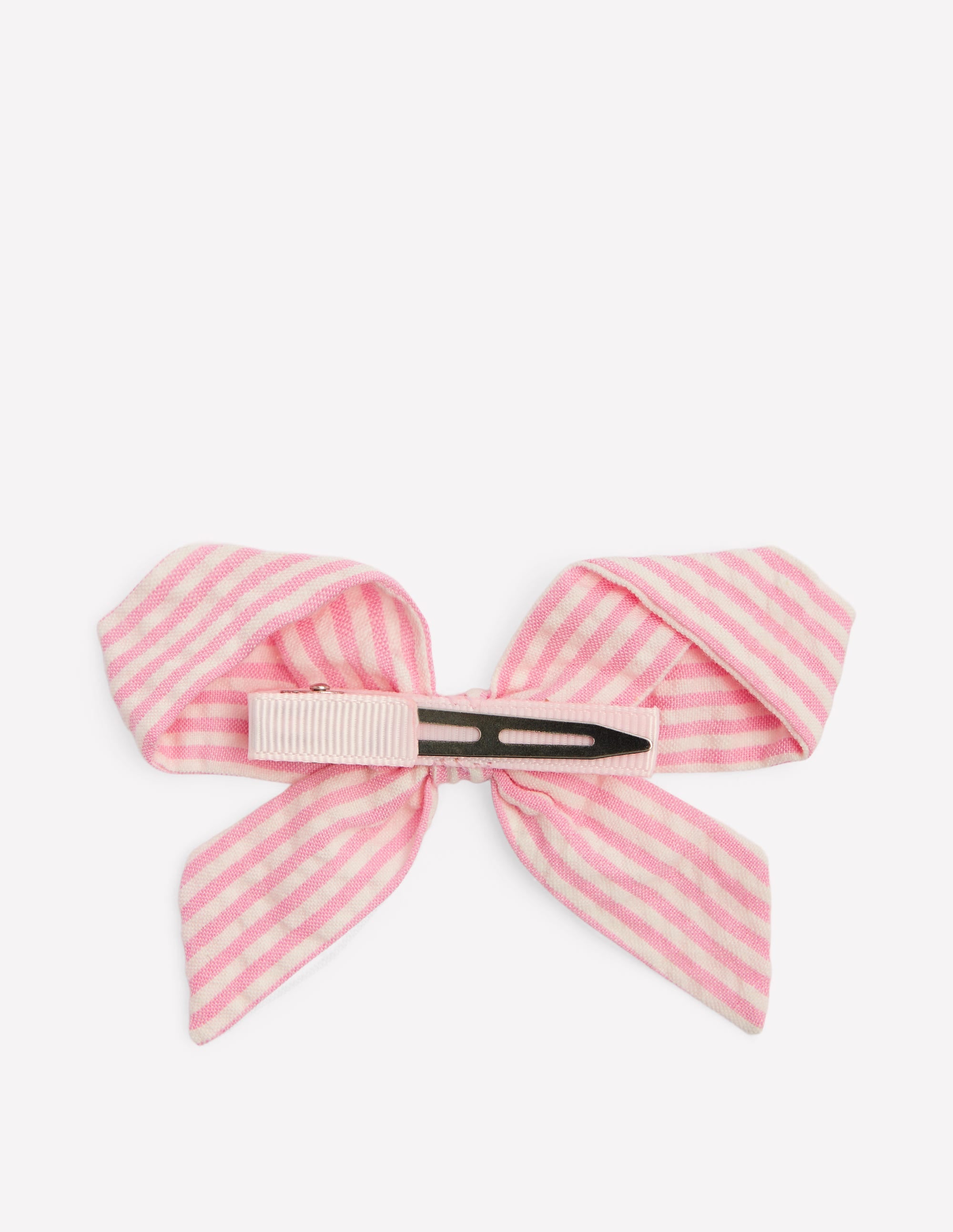 Gestreifte Haarschleife-Rosa Drillich - Image 2