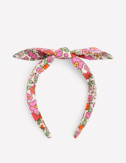 Bow Headband-Apple blossom