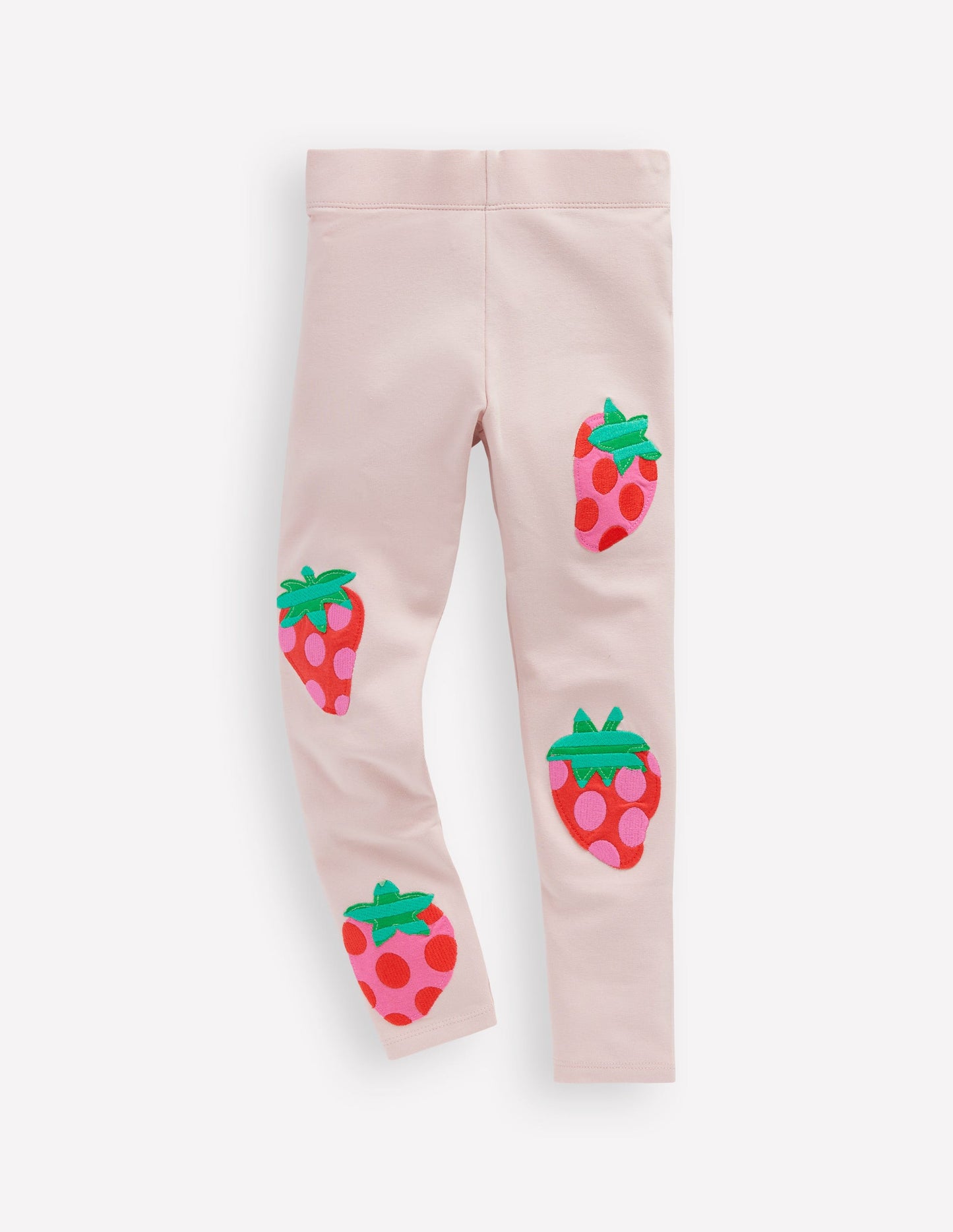 Leggings mit Applikationen-Kreide-Violett Erdbeeren