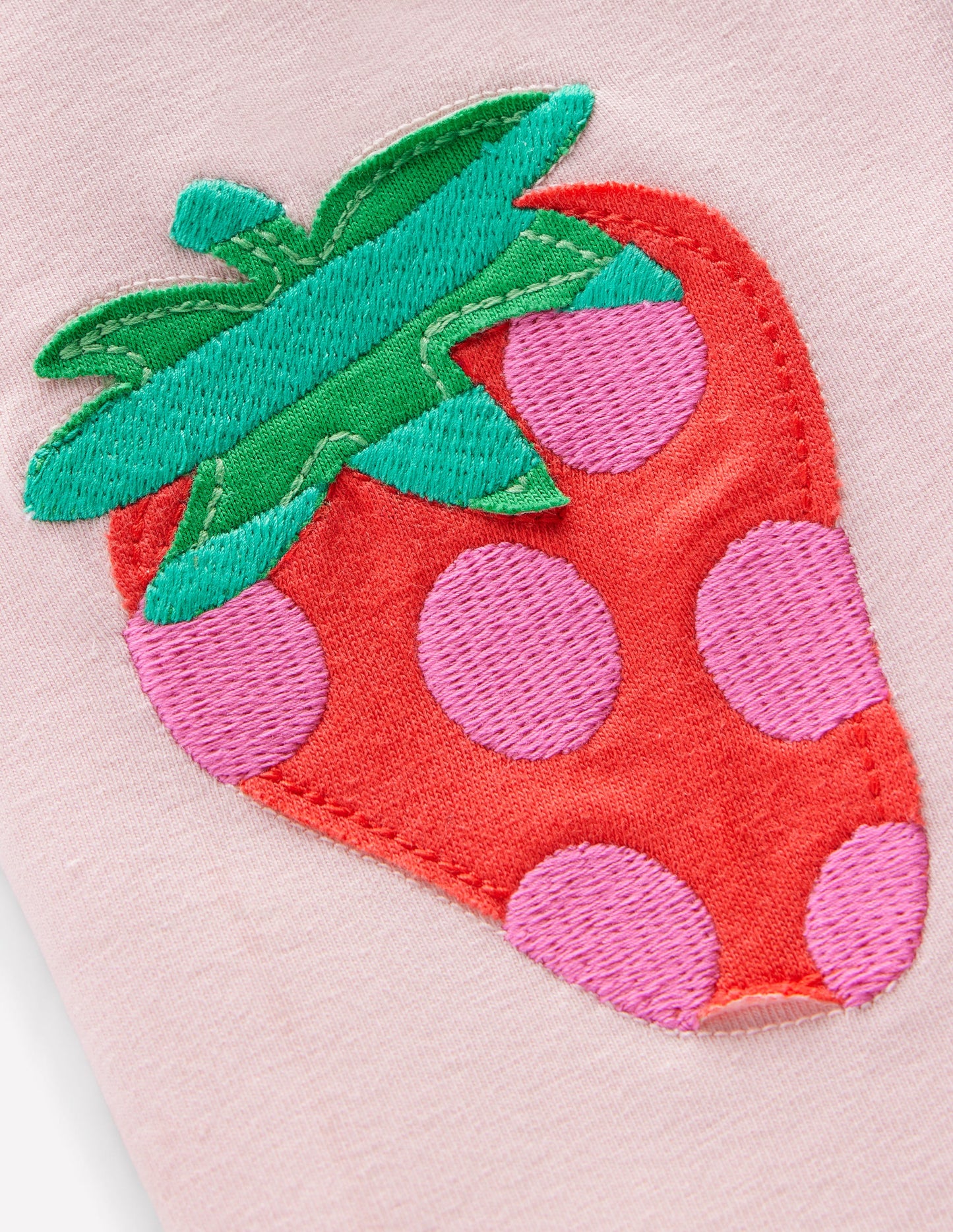 Legging à appliqué-Fraises violet craie