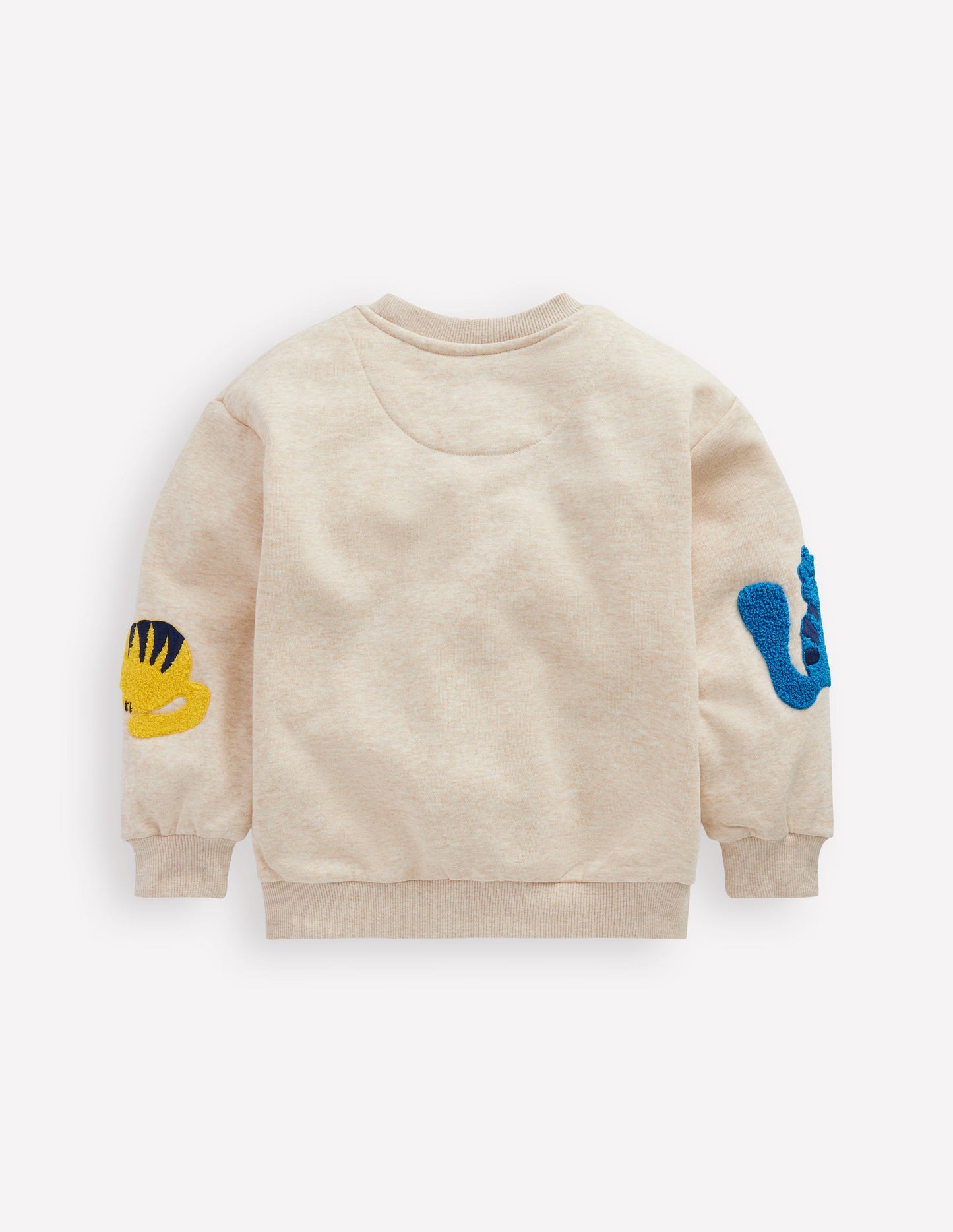 Bouclé-Sweatshirt mit Grafik-Hafer Meliert Katzen