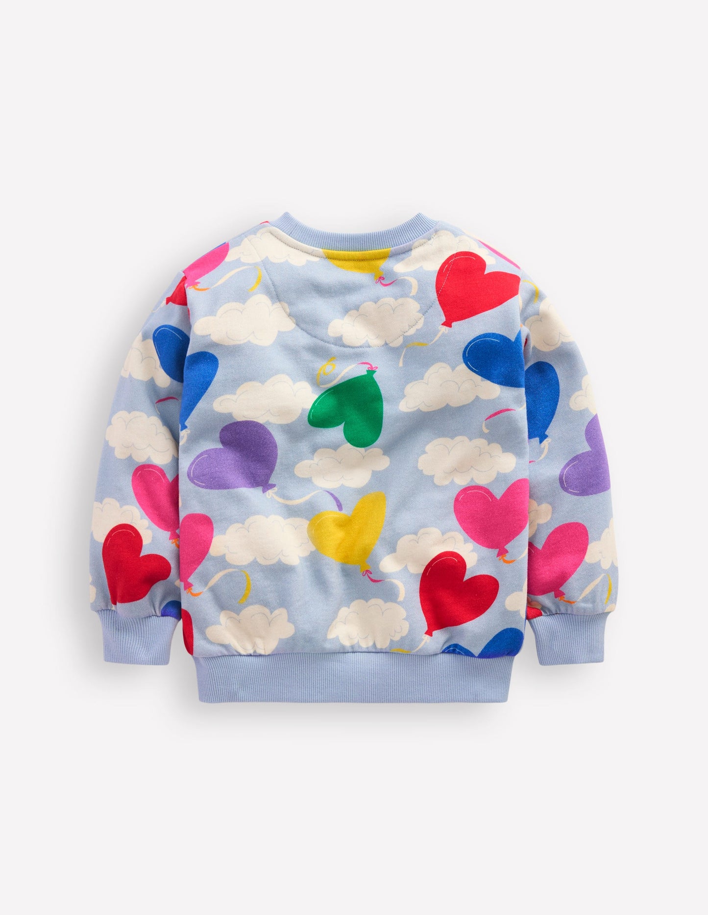 Lockeres Sweatshirt mit Druck-Nebligblau Ballon Himmel