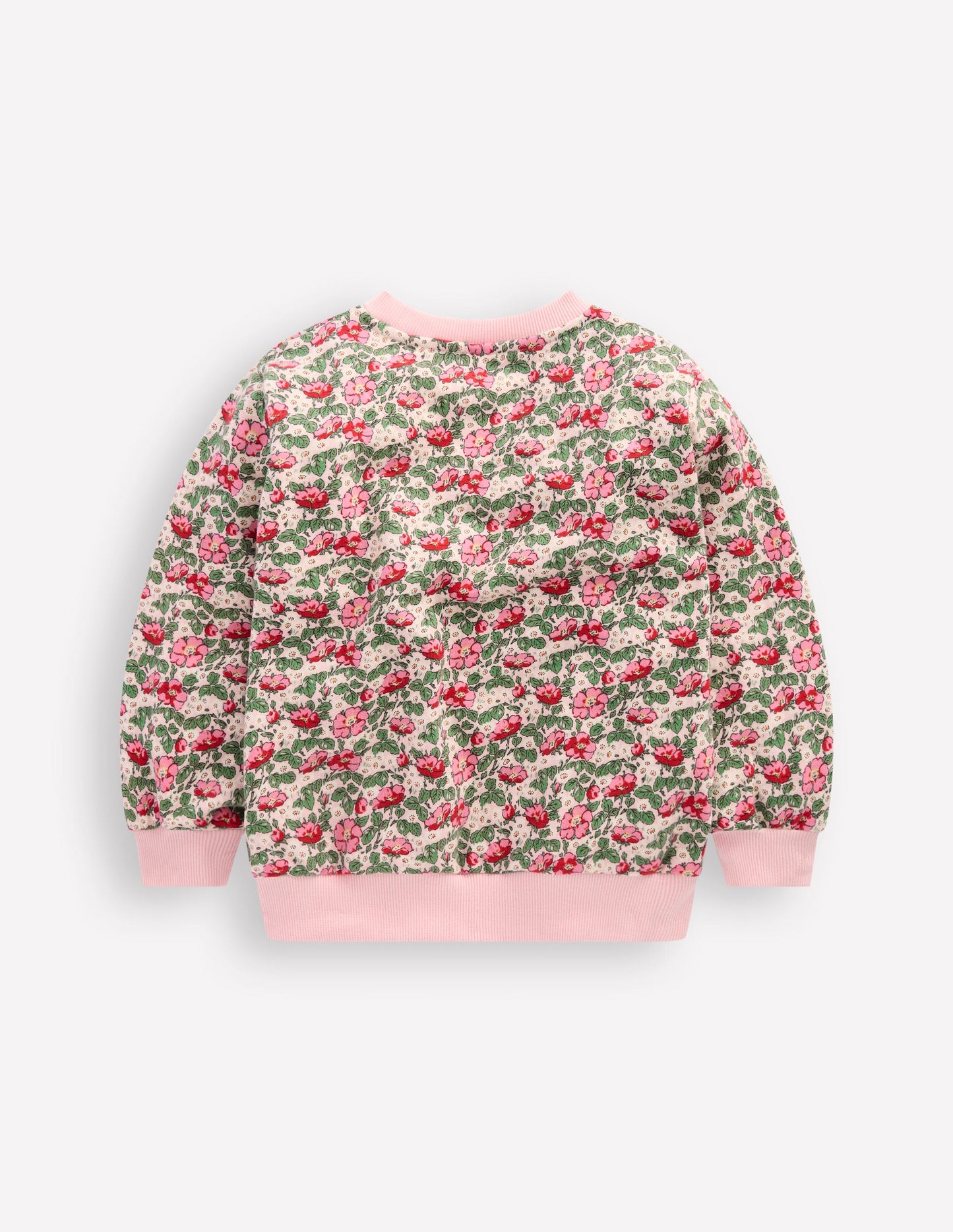 Printed Relaxed Sweatshirt-Chalk Pink Wild Rose