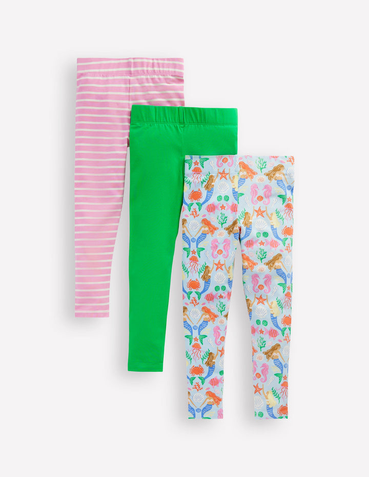 3er-Pack Leggings-Bunt Meerjungfrau
