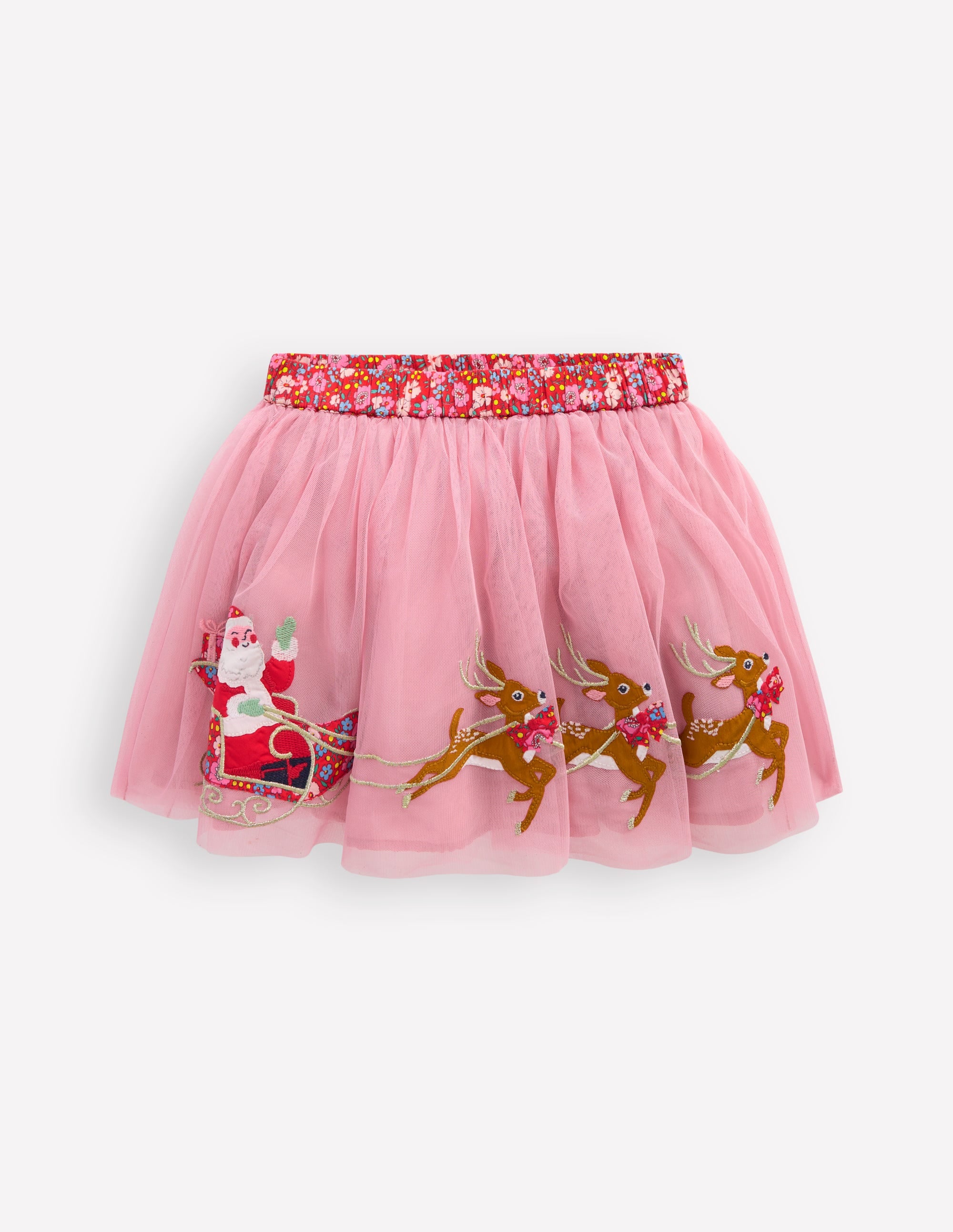 Fun Tulle Skirt-Almond Pink Reindeer - Image 1