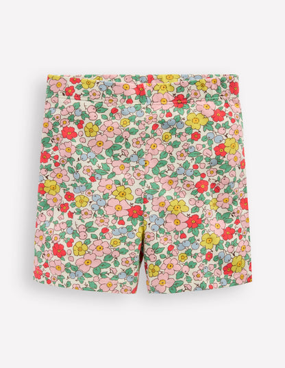 Radlerhose-Vanille Apfelblüte Blumenmuster