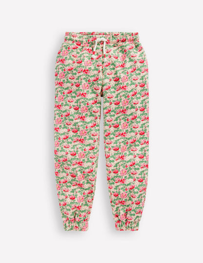 Printed Joggers-Chalk Pink Wild Rose