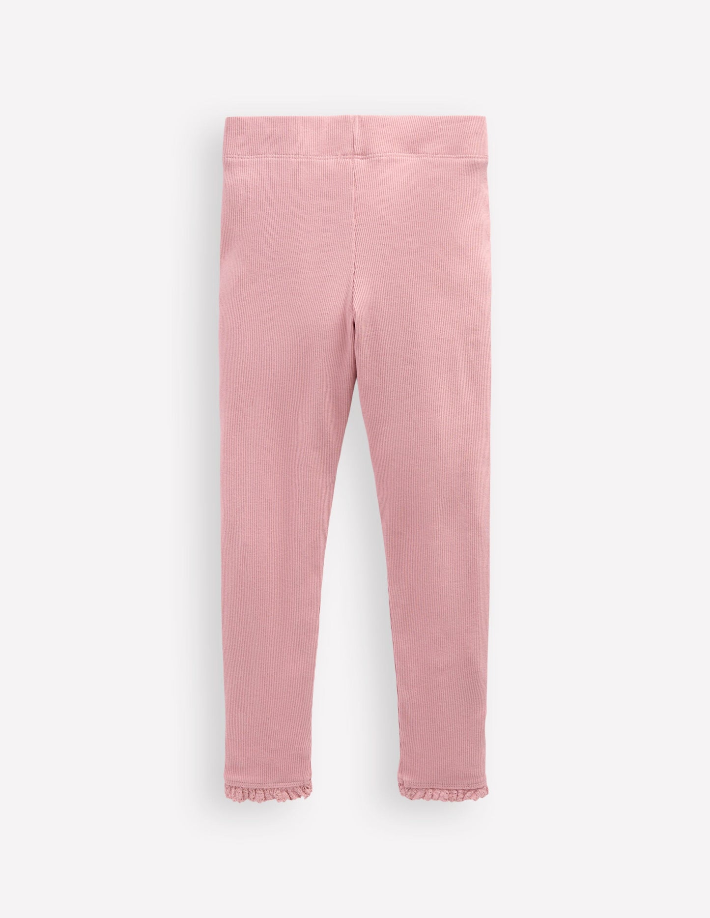 Gerippte Baumwoll-Leggings-Vintage-Rosa