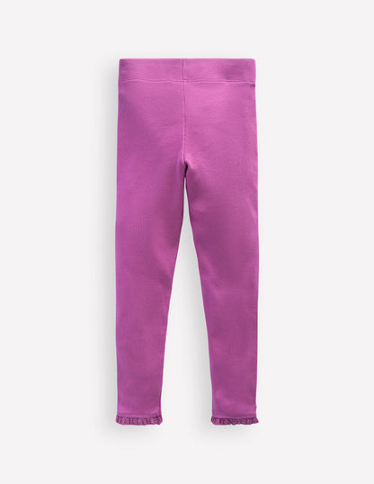 Gerippte Leggings-Fingerhut-Lila